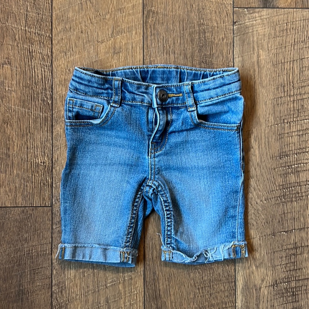 Mid-Length Denim Shorts